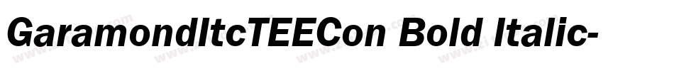 GaramondItcTEECon Bold Italic字体转换